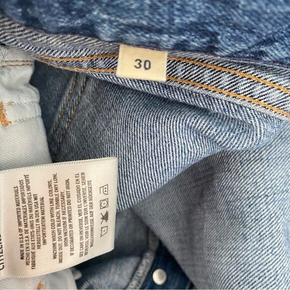 Citizens of Humanity Emery High Rise Relaxed Crop Jeans size 30 Button Fly - Picture 9 of 9